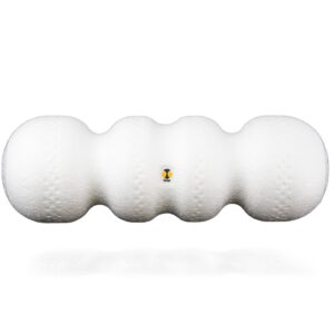 rollga basic - the better foam roller for flexibility, muscle recovery, back & neck massage, exercise. featuring stays clean technology. (white)