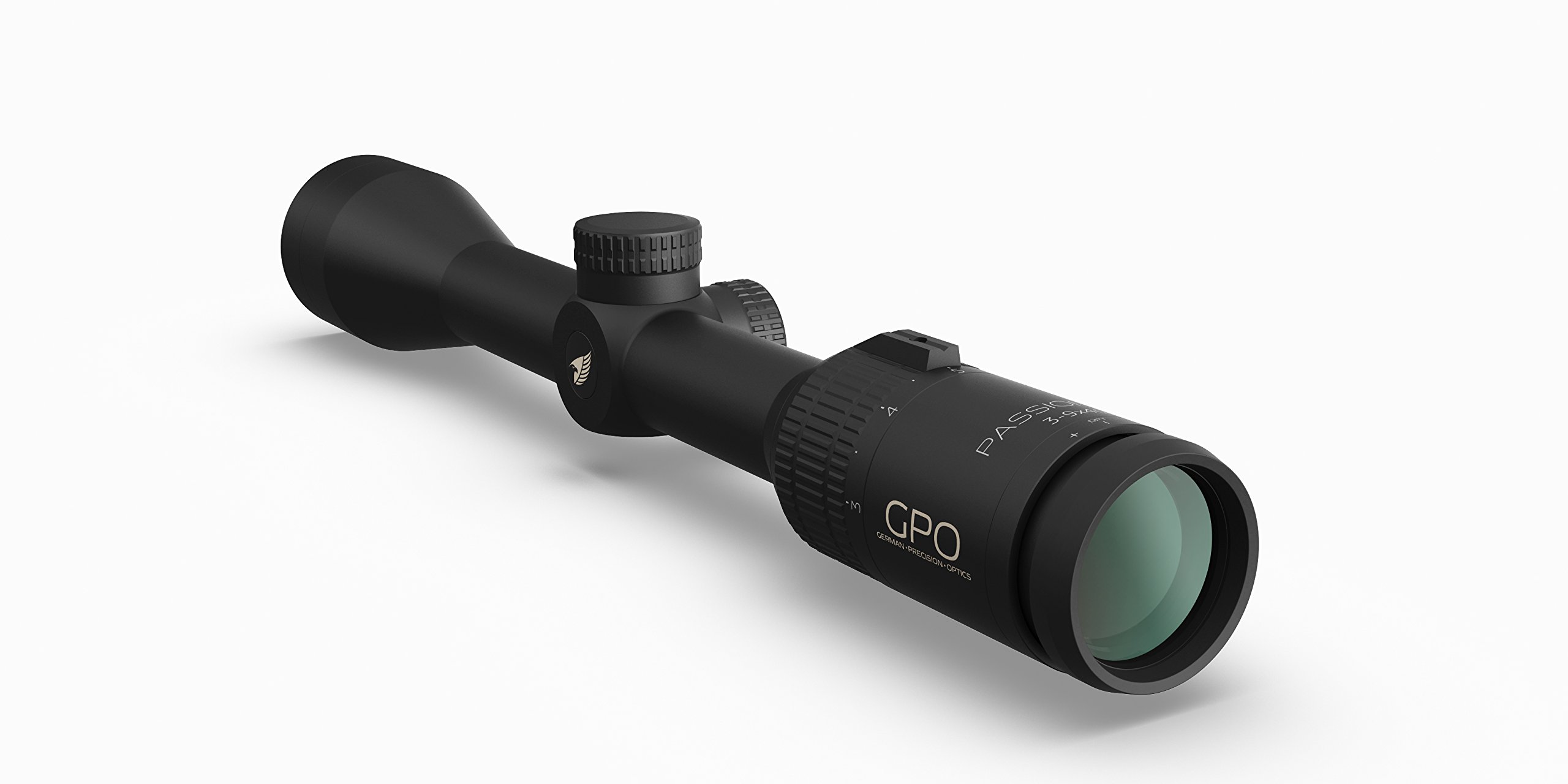 GPO Passion 3X Riflescope 3-9x42, 1" Tube, 1/4MOA, Plex Reticle - R310