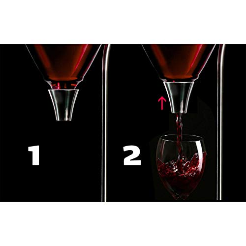 VAGNBYS Wine Table Tower - Wine Aerator, Dispenser- stainless steel - borosilicate glass