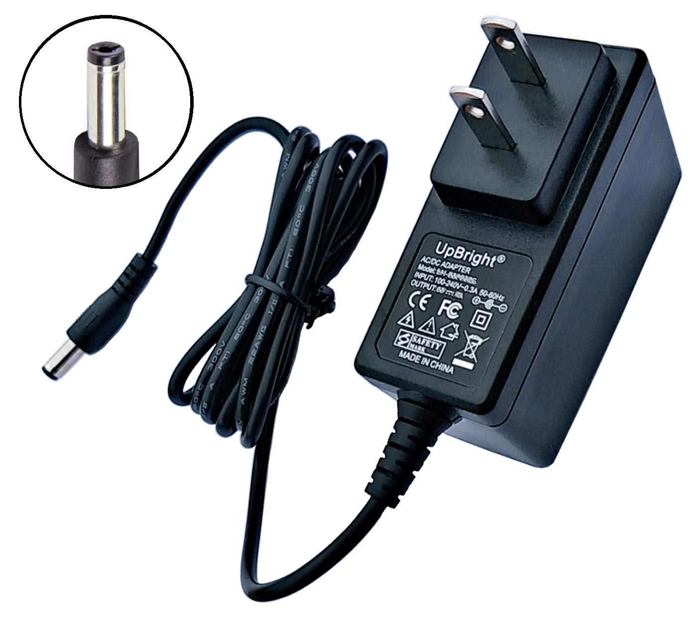 UpBright 5.7V AC/DC Adapter Compatible with Roland GO: PIANO Digital Piano GO-61P GO: KEYS Music Creation Keyboard GO-61K CUBE Lite MONITOR CUBE-LM-WH CUBELMWH Amplifier 5.7VDC 6V Power Supply Charger