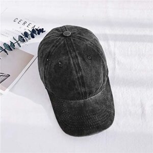 HH HOFNEN Men Women Washed Distressed Twill Baseball Cap Vintage Adjustable Dad Hat