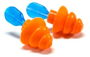 pyramex safety rp4000 rubber resuable push-in uncorded earplugs with stem nrr 25db (50 pack), orange