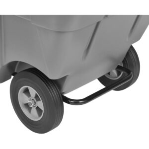 Global Industrial Standard Duty Plastic Tilt Truck 1/2 Cubic Yard Capacity 850 Lb. Capacity, Gray