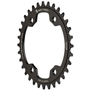 Wolf Tooth 64 mm BCD Round Mountain Bike Chainrings (26 Tooth Universal, Drop-Stop A, MTB)