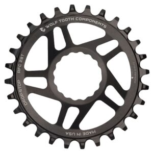 Wolf Tooth Direct Mount Round Mountain Bike Chainrings for Race Face Cinch (30 Tooth, Drop-Stop A, Boost, MTB)