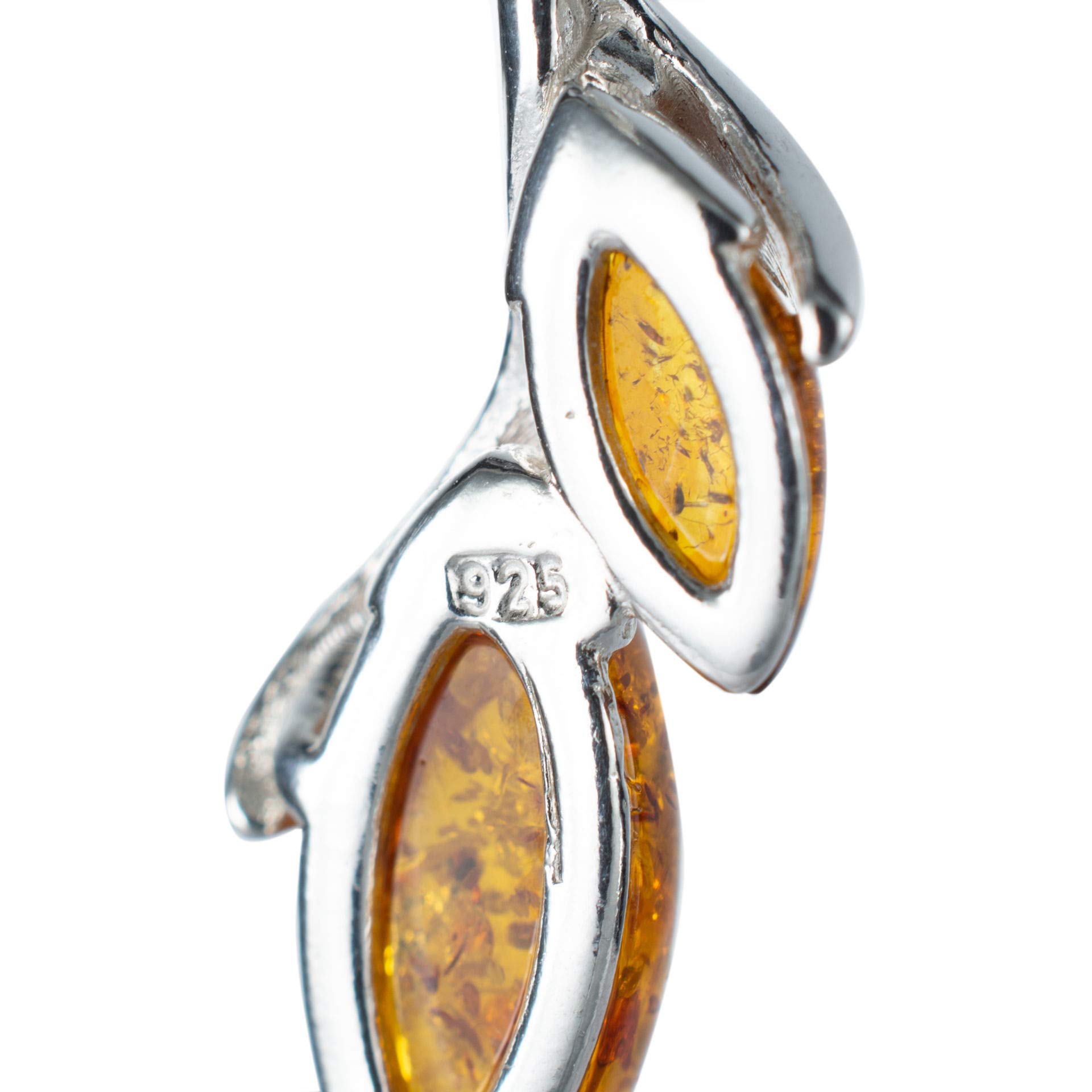 Amber Earrings - Sterling Silver and Baltic Honey Amber Earrings "Alicia" - Amber - Baltic Amber Hypoallergenic Earrings - Sterling Silver Jewelry Collection