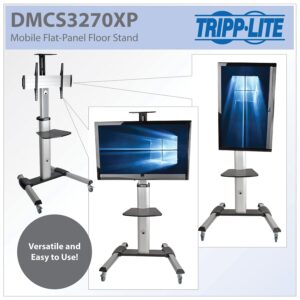 Tripp Lite Mobile TV Monitor Flat-Panel Floor Stand Cart Height-Adjustable LCD 32-70" Display (DMCS3270XP),Black