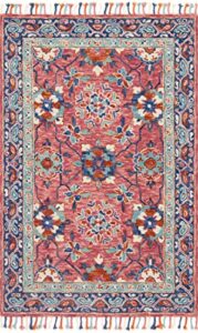 loloi zharah rose/denim 5'-0" x 7'-6" area rug