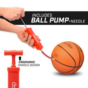 GoSports 5 Inch Mini Basketball 3 Pack with Premium Pump - Perfect for Mini Hoops or Training