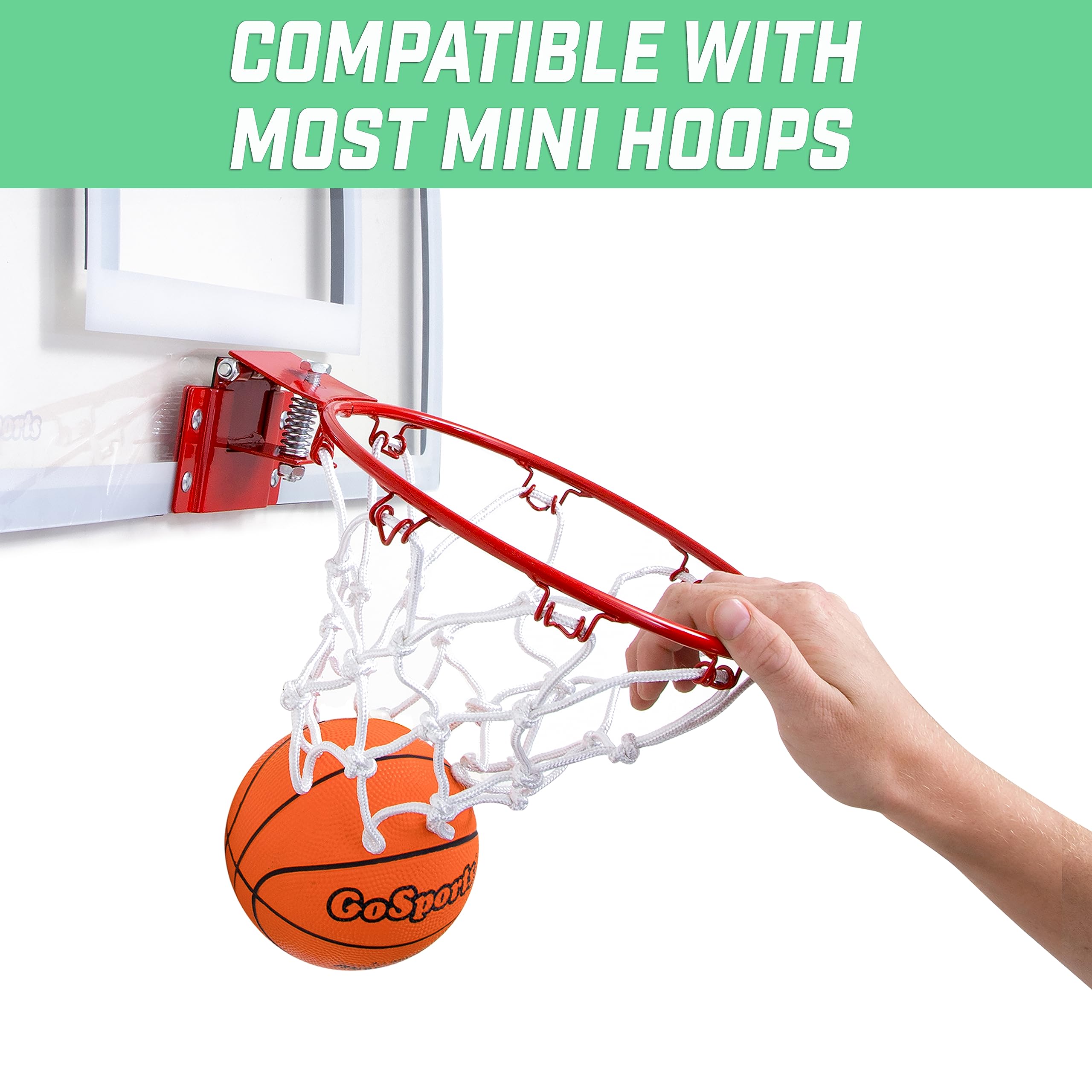 GoSports 5 Inch Mini Basketball 3 Pack with Premium Pump - Perfect for Mini Hoops or Training