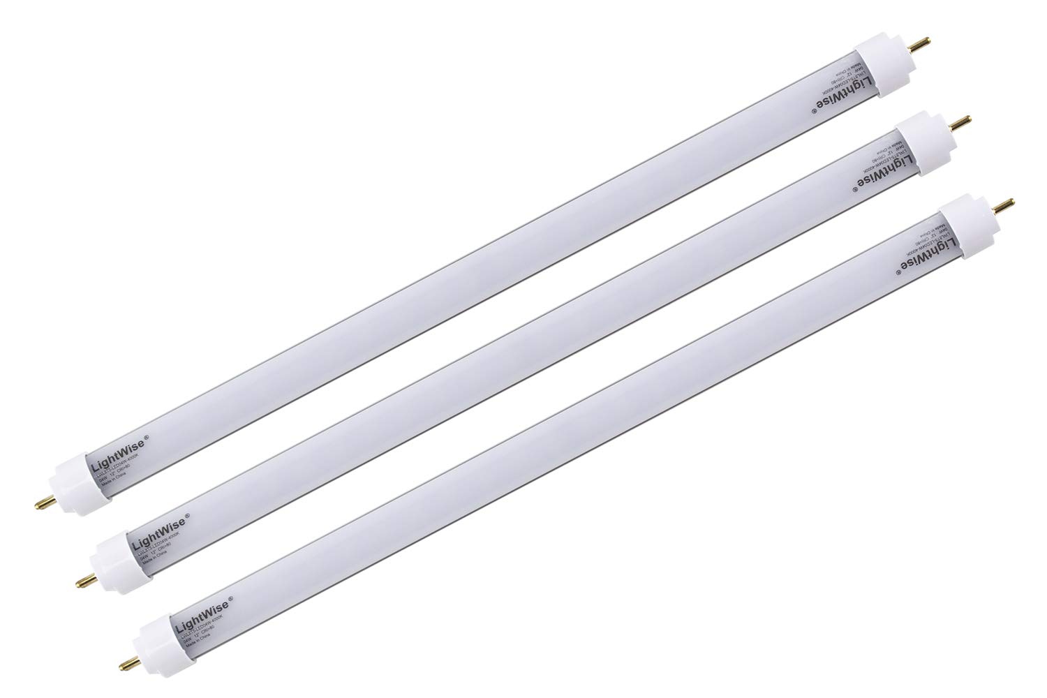 LightWise LWL4W40-F8T5 12" Direct Replacement Led Tube, 4-Watt, White, 4000K, Set of 3