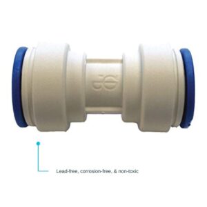 John Guest Speedfit 5/16 Inch OD Union Connector, Push to Connect Plastic Plumbing Fitting, White, NC2112P