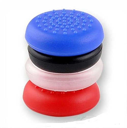 Analog Silicone Thumb Stick Grips Joystick Cap Cover for PS4 PS3 PS2 Xbox 360 Xbox One Game Controllers (Red)