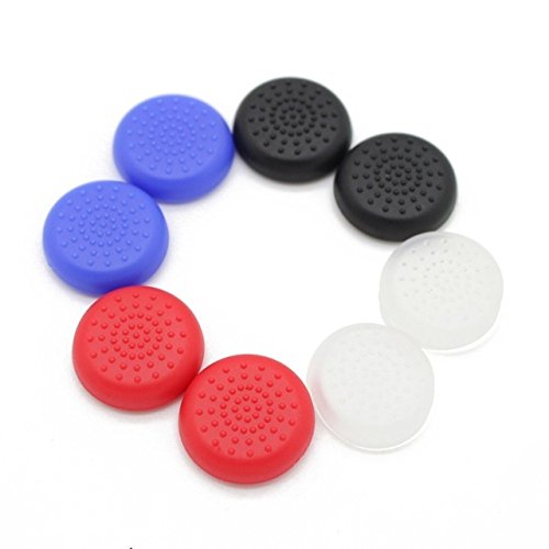 Analog Silicone Thumb Stick Grips Joystick Cap Cover for PS4 PS3 PS2 Xbox 360 Xbox One Game Controllers (Red)