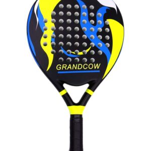 Padel Racket Racquet Carbon Fiber Power Lite EVA Foam POP Tennis Racquets (Black)