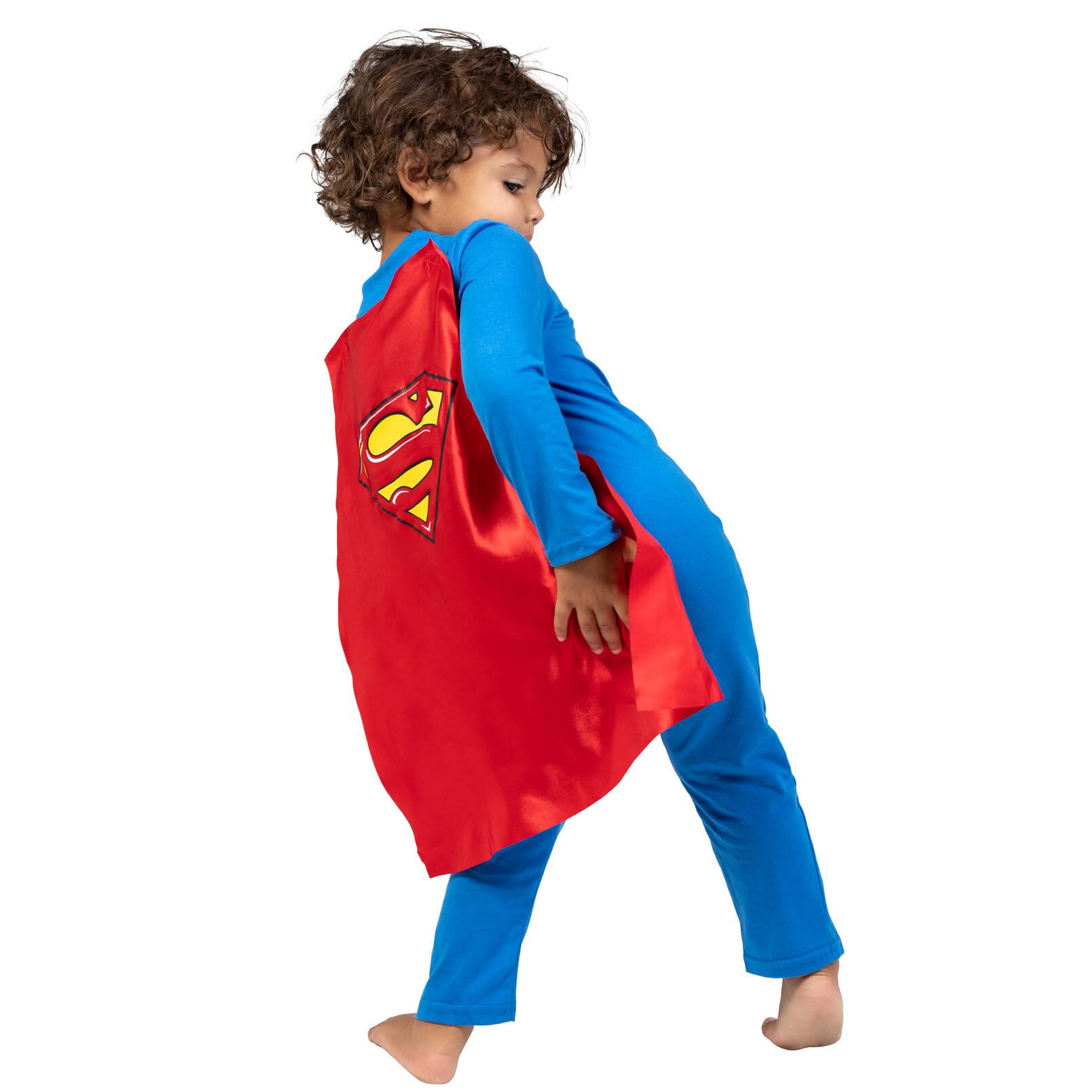 WARNER BROS Justice League Superman Infant Baby Boys Zip Up Cosplay Costume Coverall and Cape 18 Months