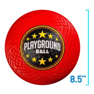 Franklin Sports Playground Balls - Rubber Kickballs and Playground Balls with carry bag For Kids - Great for Dodgeball, Kickball, and Schoolyard Games – 8.5” Diameter, Multicolor Pack of 6