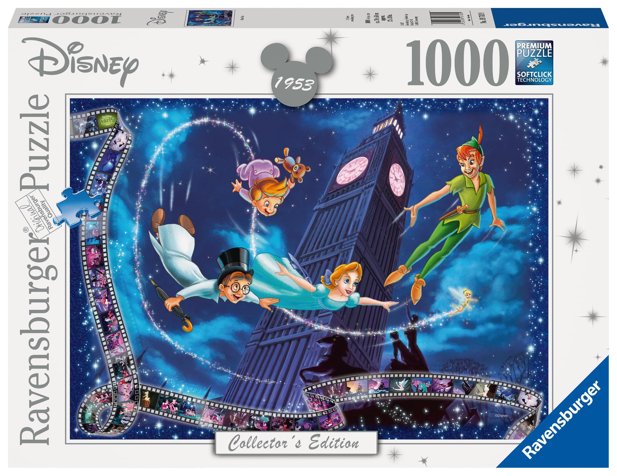 Ravensburger Disney Collector's Edition Peter Pan 1000 Piece Jigsaw Puzzle for Adults - Every Piece is Unique, Softclick Technology Means Pieces Fit Together Perfectly