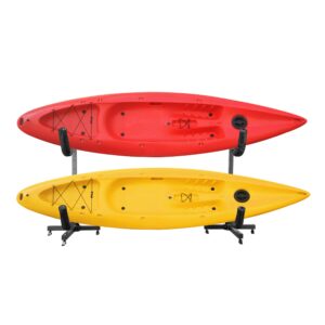 RAD Sportz Indoor Outdoor Freestanding Heavy Duty Two Kayak Storage Kayak or Paddle Board Storage Rack System