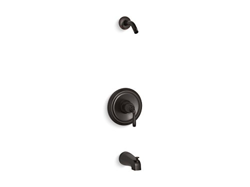 Kohler TLS395-4S-2BZ Devonshire(R) Rite-Temp(R) bath and shower valve trim with lever handle and slip-fit spout, less showerhead, Oil-Rubbed Bronze