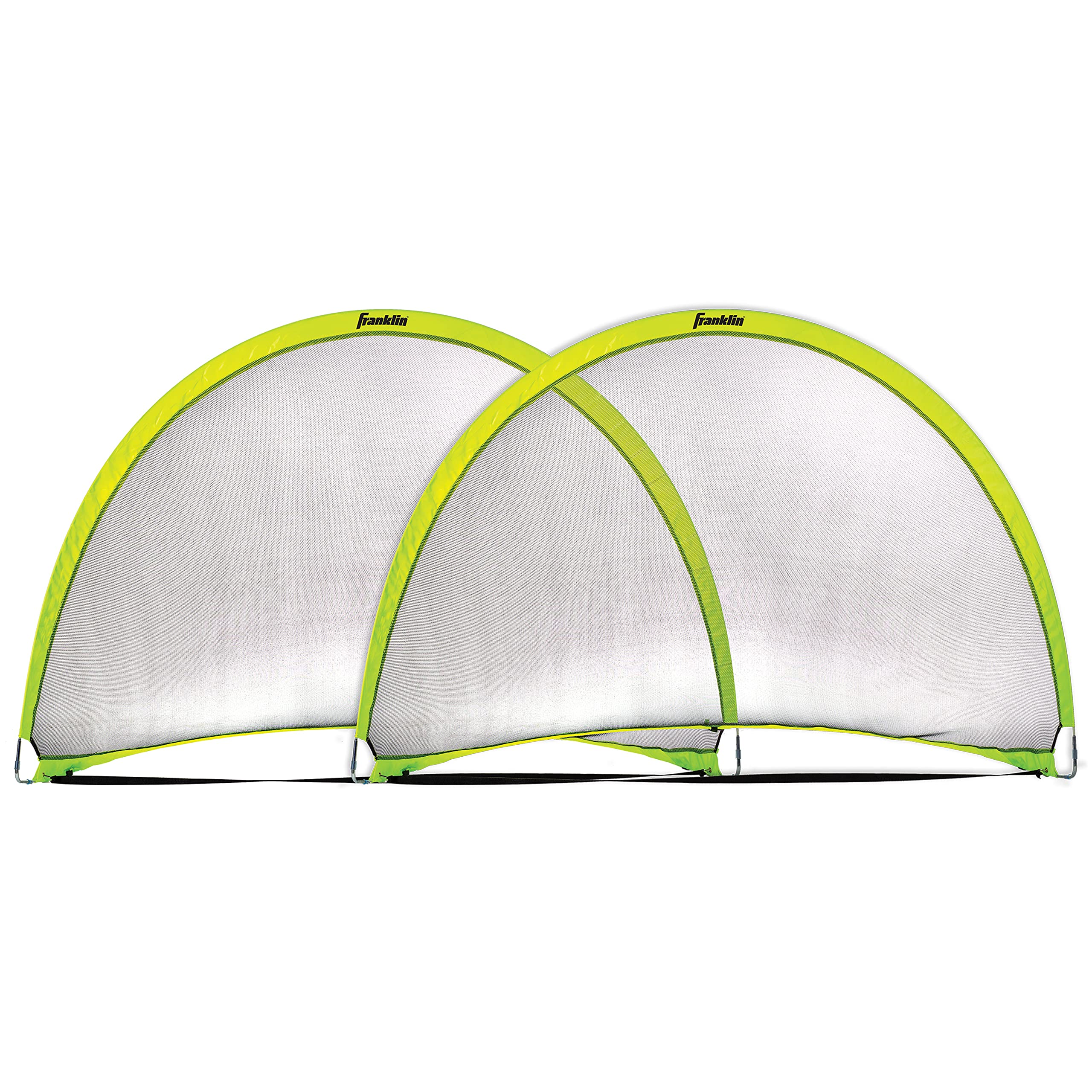 Franklin Sports Pop-Up Dome Shaped Goals-6' x 4' (2 Pack), Yellow, Large (2 Goals)