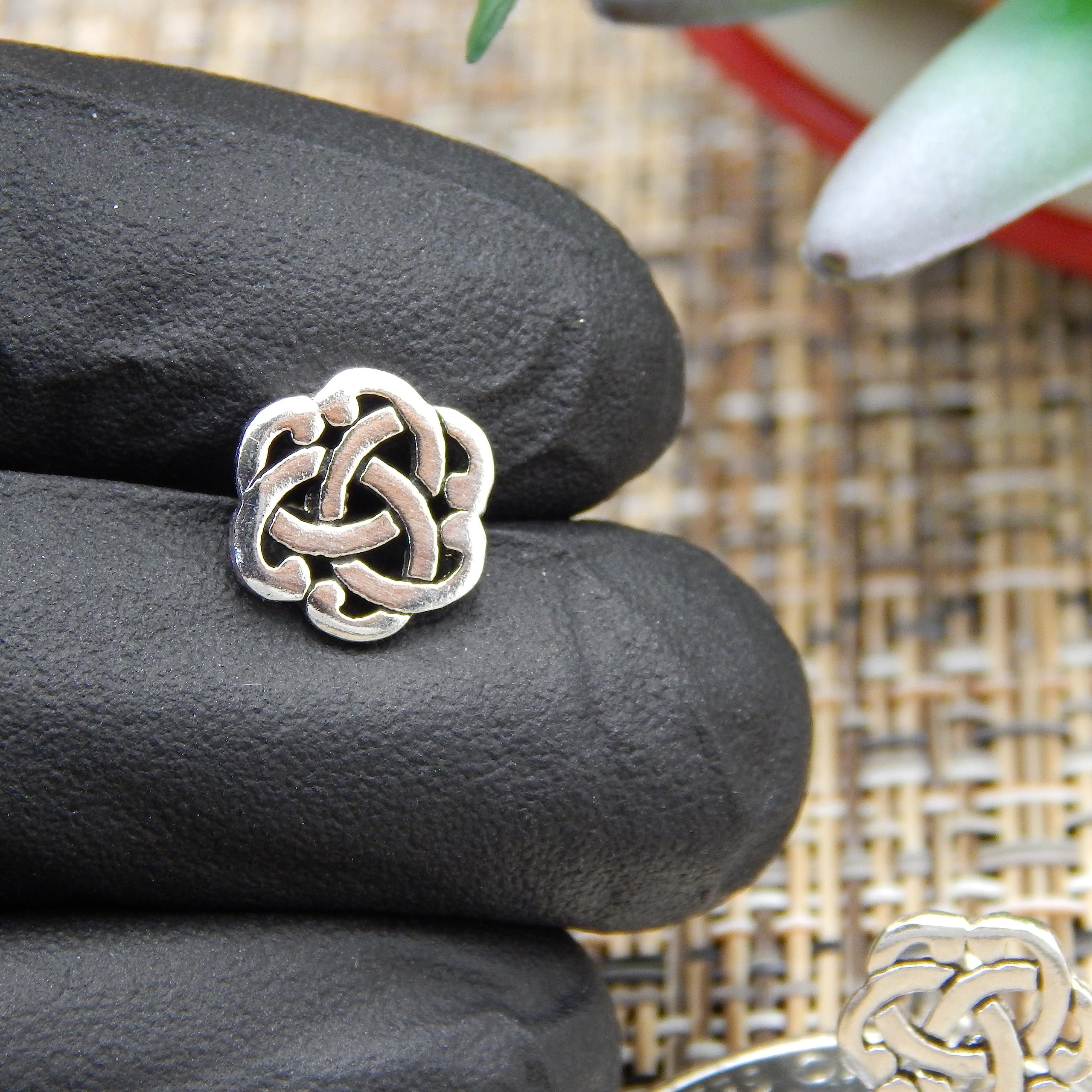 ICYROSE 925 Sterling Silver Infinity Celtic Knot Stud Earrings (Nickel Free) (Celtic 10mm)