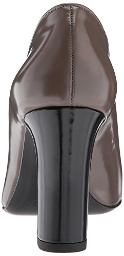 Via Spiga Women's Baran Block Heel Pump, Bark Leather, 5 M US