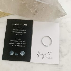 Honeycat Jewelry Open Crystal Ends Stacking Ring in Gold, Rose Gold, or Silver | Silver