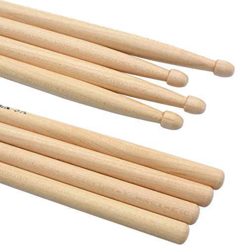 Drum Sticks 5A Wood Tip Drumstick (2 Pair Maple)