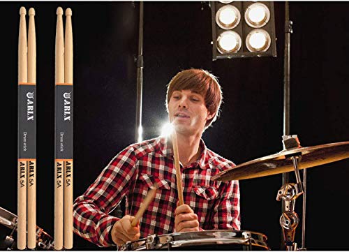 Drum Sticks 5A Wood Tip Drumstick (2 Pair Maple)