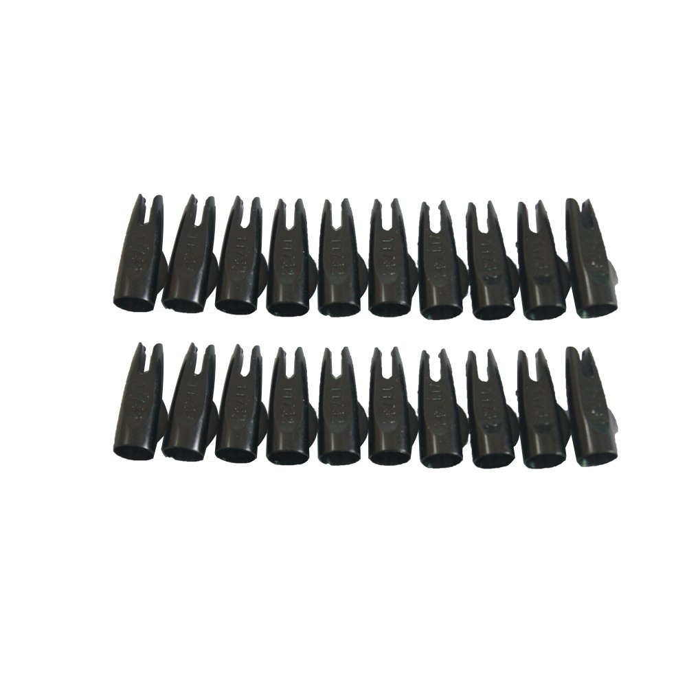 JIEXI HWYP Plastic Arrow Nocks for 11/32" Compound Bow Arrows Pack of 50 (Black)