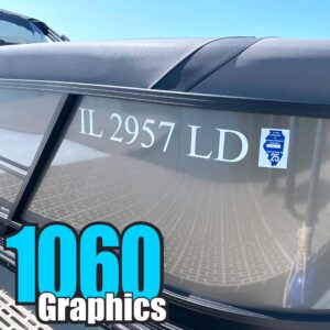 1060 Graphics 3" x 24" Custom Registration Numbers OR Boat Names (Two Sets) Marine Vinyl Sticker Decals