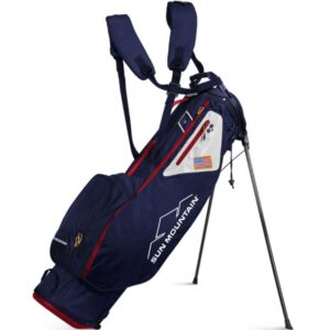 sun mountain mens 2022 2.5+ stand carry golf bag - navy white red