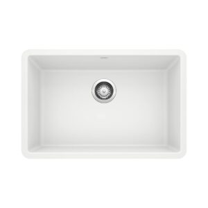 BLANCO, White 522429 PRECIS SILGRANIT Single Bowl Undermount Kitchen Sink