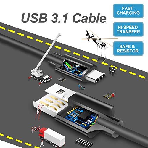 Charging Cable for Switch/Switch Lite/Switch OLED, Charger for Switch and Switch Lite, for Samsung Galaxy S9 S8 Note 8 and Other USB C Cable (9.8ft) Black