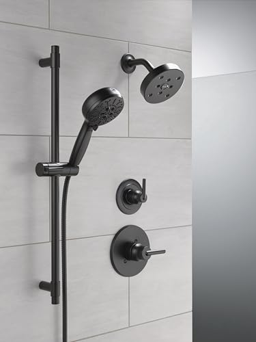 Delta Faucet Trinsic 3-Setting Shower Handle Diverter Trim Kit, Diverter Valve Trim Kit Black, 3 Way Shower Diverter, Delta Diverter Trim, Matte Black T11859-BL (Valve Not Included)