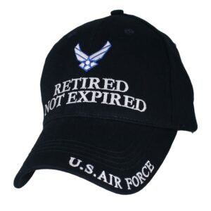 u.s. air force retired not expired baseball cap. navy blue