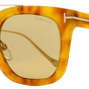 Tom Ford Rectangular Sunglasses TF541 Alex-02 53E Blonde Havana 51mm FT0541