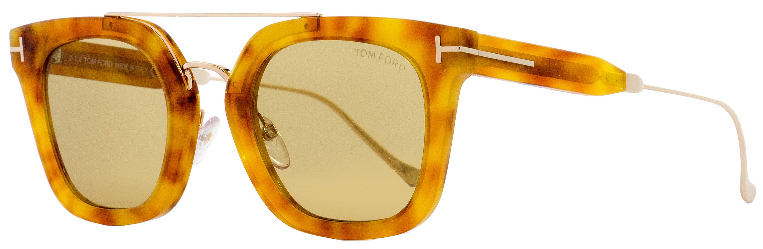 Tom Ford Rectangular Sunglasses TF541 Alex-02 53E Blonde Havana 51mm FT0541