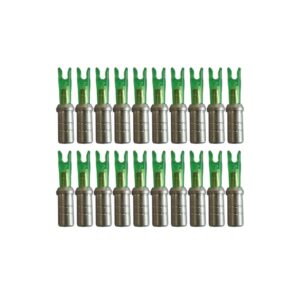 JIEXI HWYP Large Groove Pin Arrow Nocks Aluminum Arrow Nock Adapter Connector for ID 6.2 mm Arrow Pack of 50 (Nocks+Adapters)