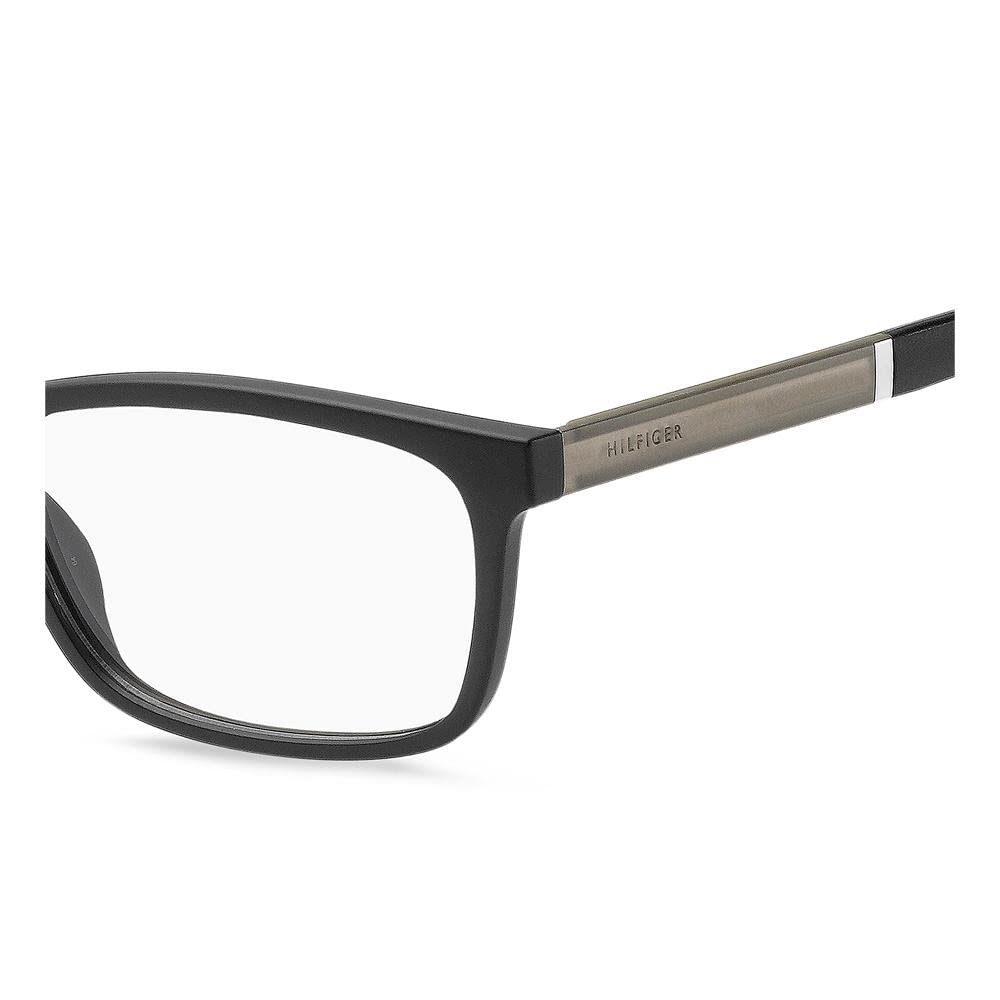 Tommy Hilfiger Plastic Rectangular Eyeglasses 55 0003 Matte Black