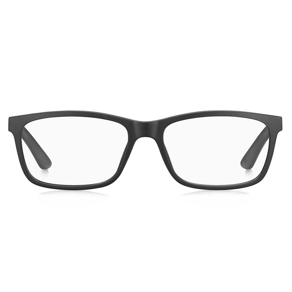 Tommy Hilfiger Plastic Rectangular Eyeglasses 55 0003 Matte Black