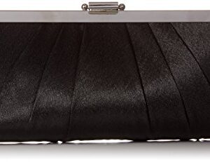 Jessica McClintock Blaire Satin Frame Evening Clutch, Black