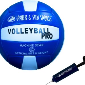 Park & Sun Sports Volley Sport Combo Set: Portable Outdoor Badminton/Volleyball Net System, Blue, One Size