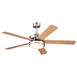 Westinghouse 7209100 Castle 52-inch Brushed Nickel Indoor Ceiling Fan, LED Light Kit with Opal Frosted Glass, No Size