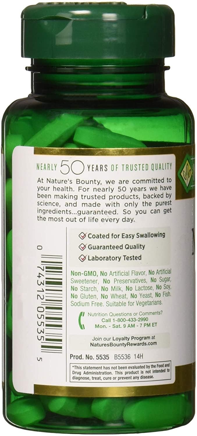 Nature's Bounty Magnesium Oxide 500mg, 100 Tablets