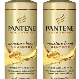 Pantene Gold Series Shampoo Moisture Boost 9.1 Ounce (270ml) (2 Pack)