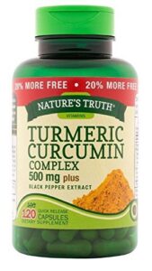 nature's truth turmeric curcumin complex 500 mg plus black pepper extract, 12... - buy packs and save (pack of 2)