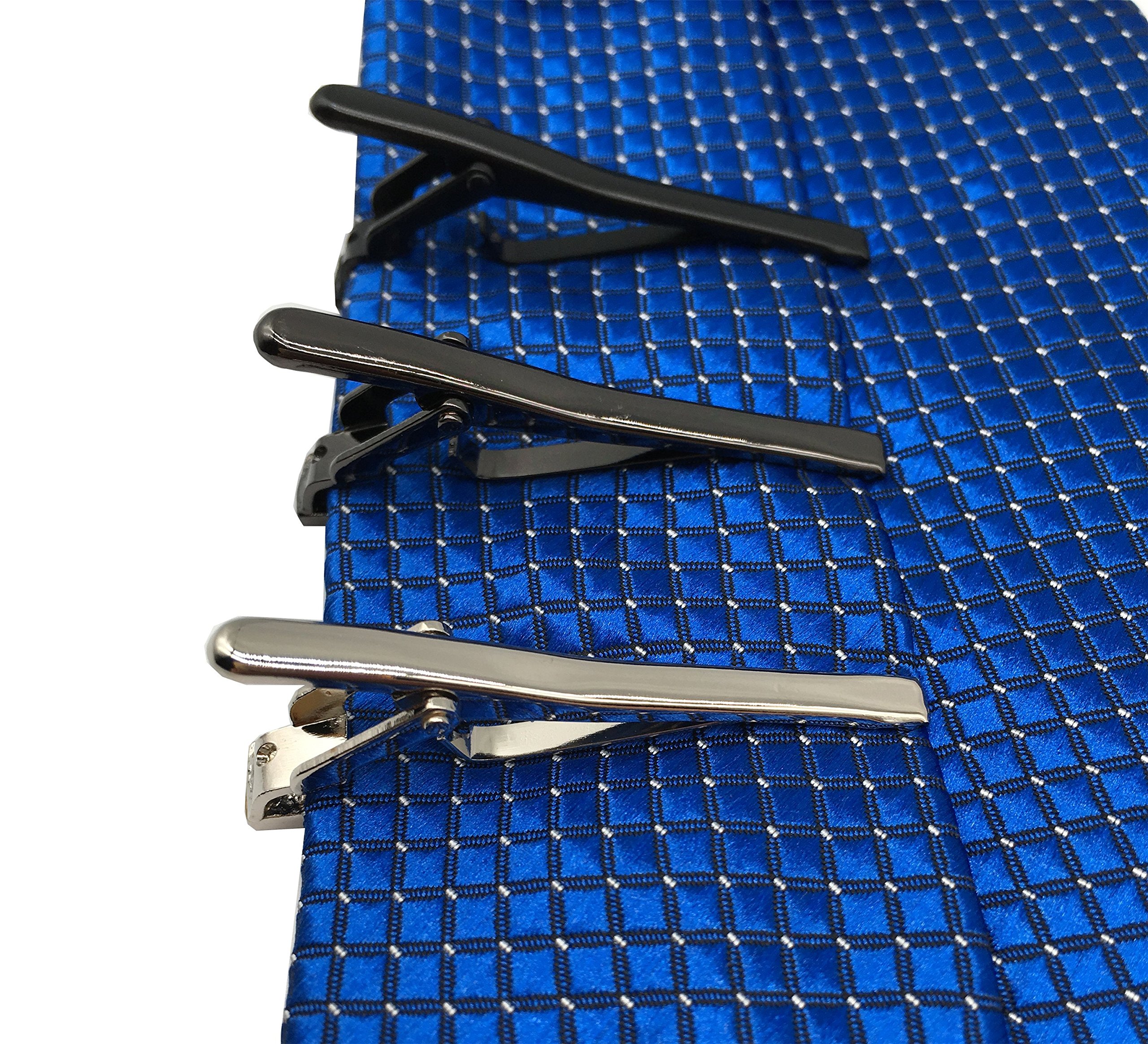 Fashion Necktie Clips Tie Bar Clips Tie Pins Set for Men Pack of 3 (Style B)