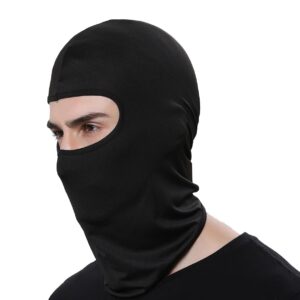 Women Men Thermal Swat Ski Winter Balaclava Hood Stopper Face Mask for Skullies Beanies Outdoor Sports Windproof Hat (Black)